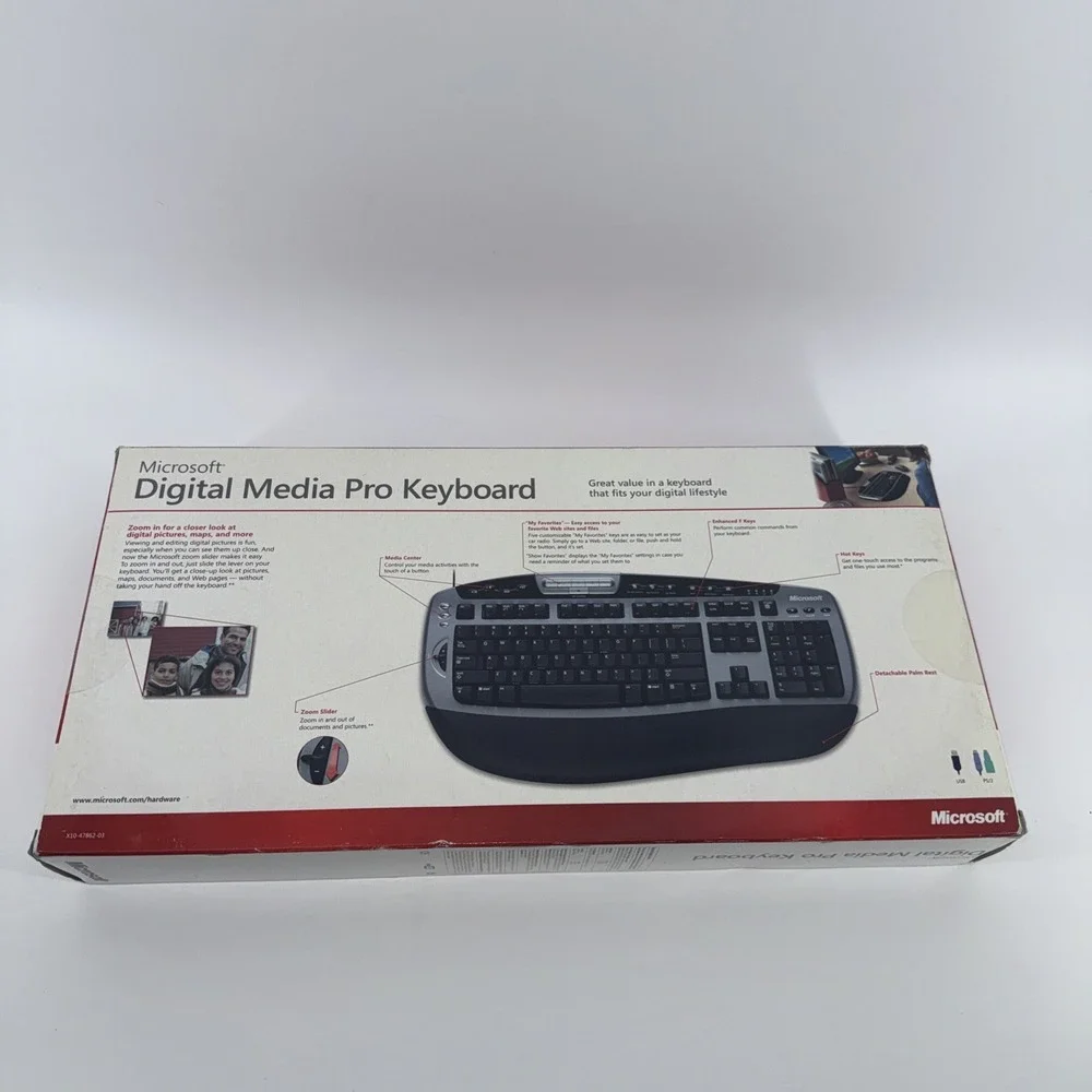 Microsoft Digital Media Pro Model 1031 BX1-00005 Wired Keyboard NEW Sealed